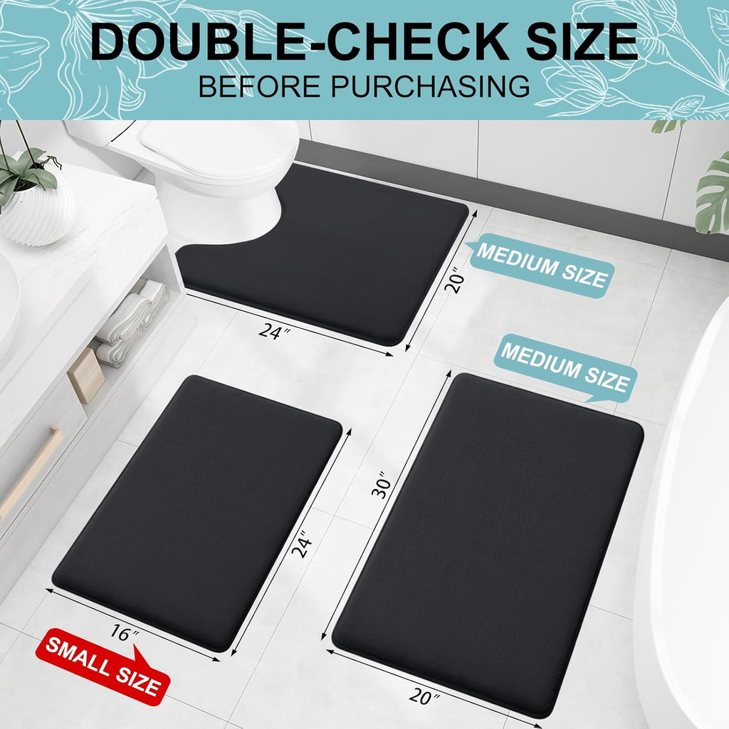 Smiry Memory Foam Bath Mat 30x20, Extra Soft and Absorbent Bathroom Rugs