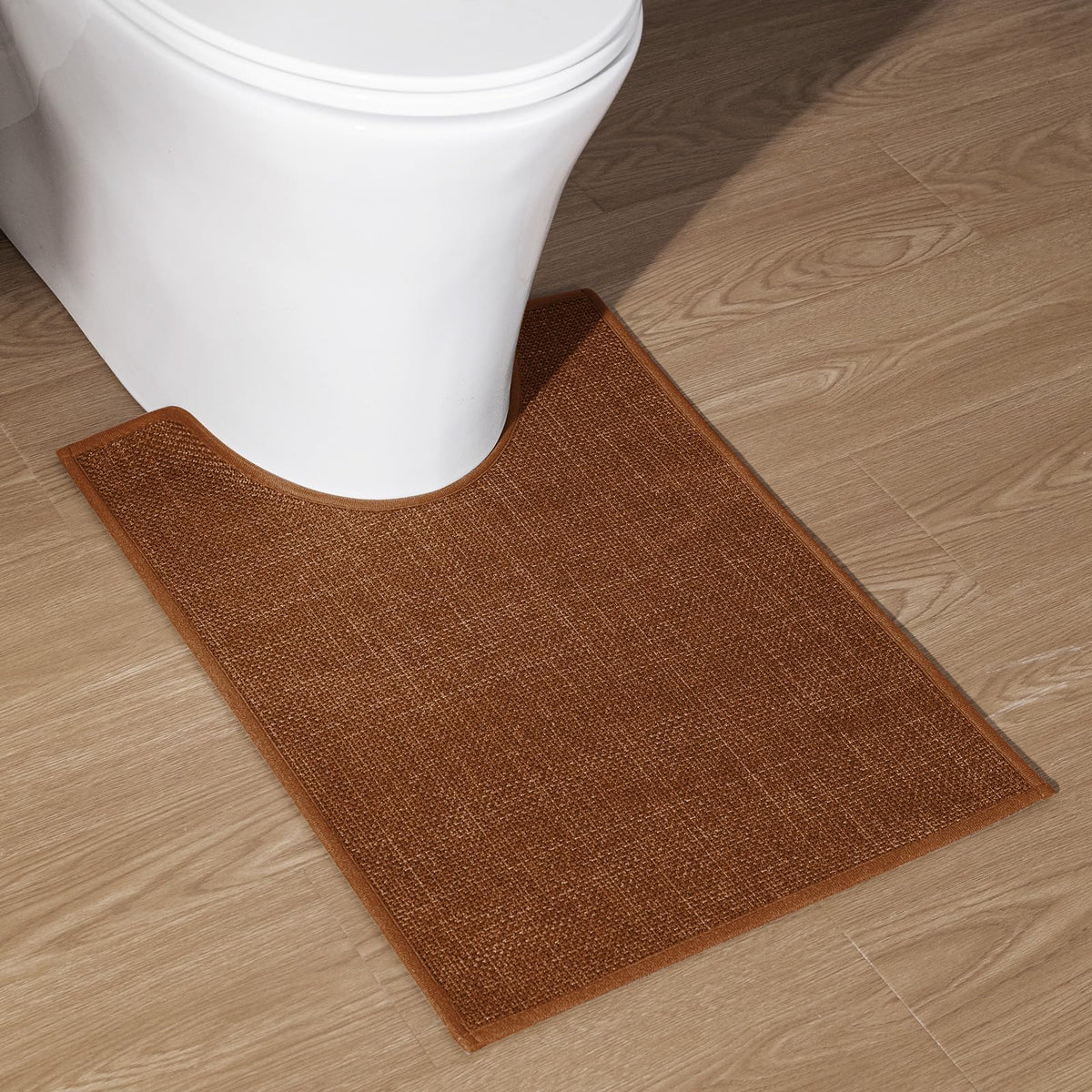 chakme Bathroom Rugs Mat 24x17, Ultra Thin Non Slip Bath Mat Small Quick Dry Absorbent Bath Mat for Bathroom Floor, (Dark Beige, 24"x17")