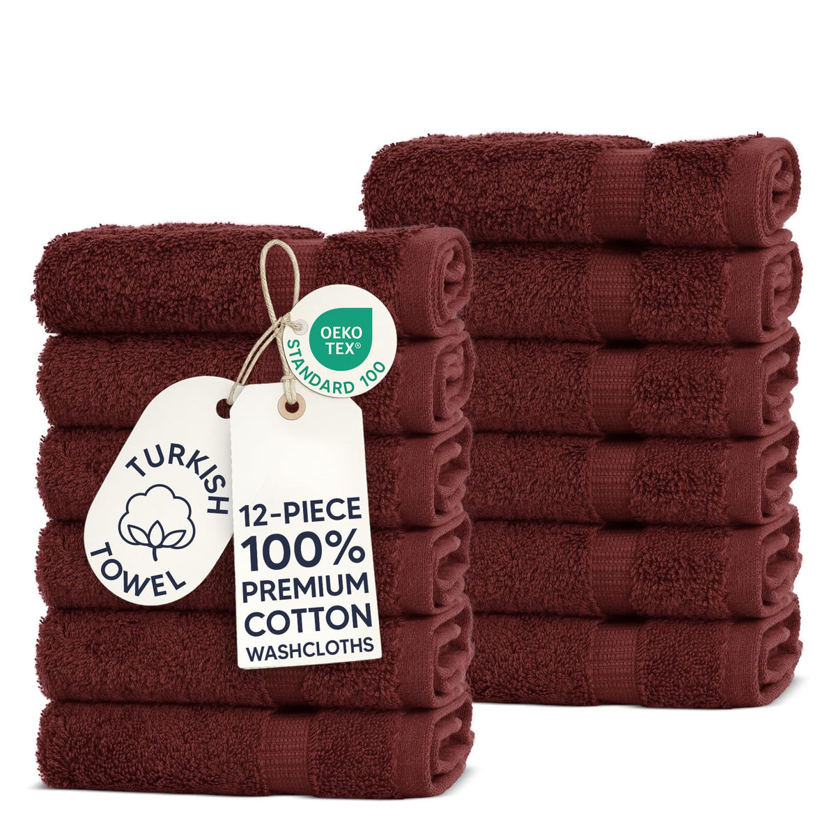 Chakir Turkish Linens 100% Cotton 4-Pack Bath Towels 27x54, Gray