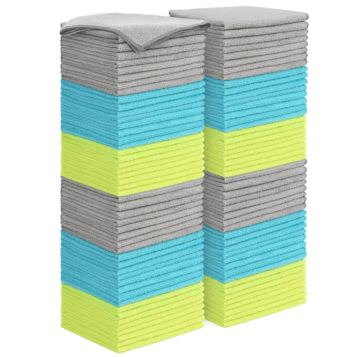 AIDEA Microfiber Cleaning Cloth-50PK, Microfiber Towels for Cars 12"x12"