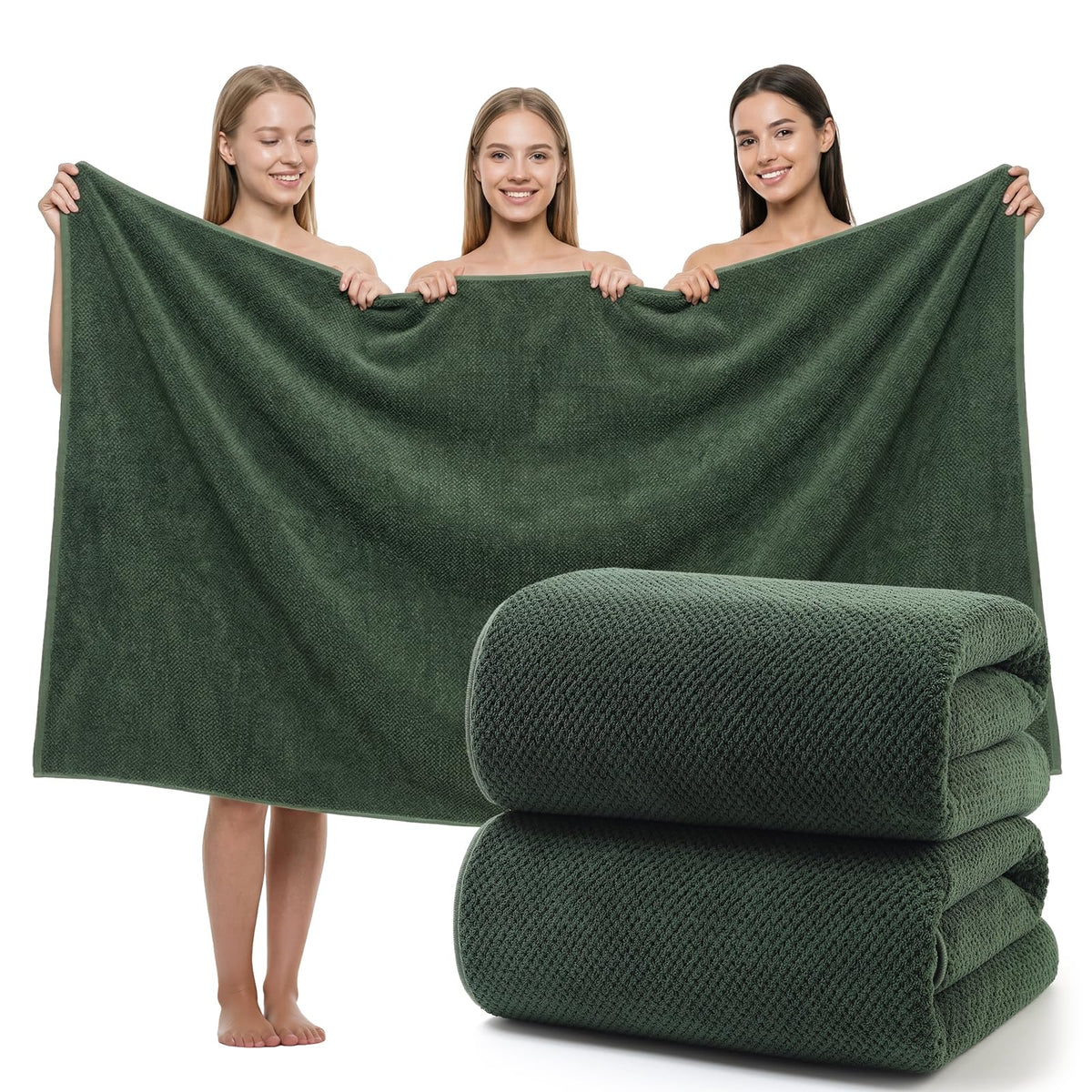 REDKISS Pack of 1 Jumbo Bath Sheet, 40 x 80 Inches Microfiber Oversized Bath Towel for Bathroom, Extra Large & Lightweight, Quick-Dry, Super Soft & Highly Absorbent, Perfect to Wrap Yourself In, Black