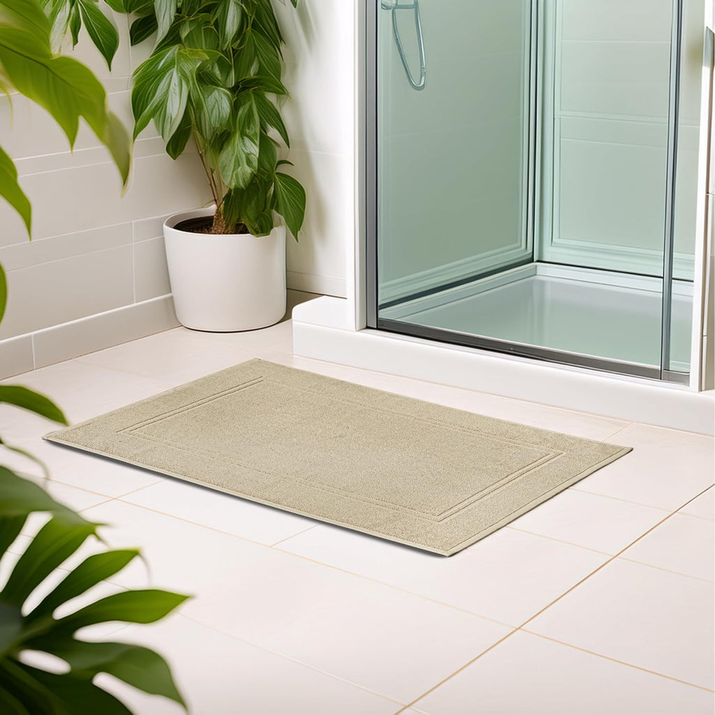Tens Towels 2 Piece Bath Mats 20 x 32 Inches, Beige
