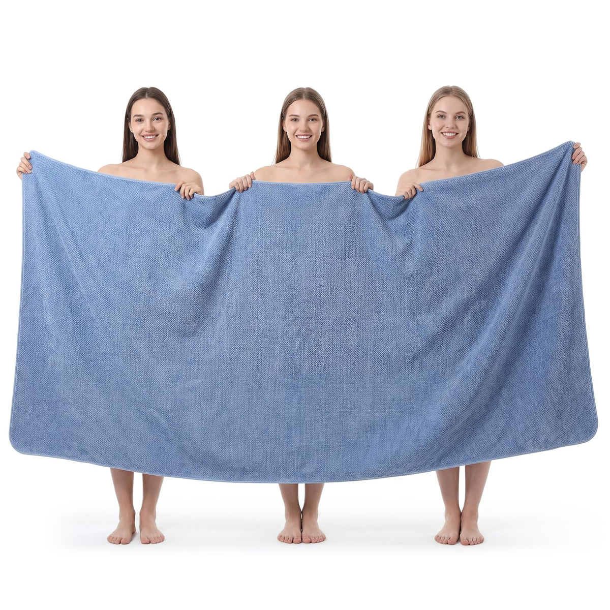 REDKISS Pack of 1 Jumbo Bath Sheet, 40 x 80 Inches Microfiber Oversized Bath Towel for Bathroom, Extra Large & Lightweight, Quick-Dry, Super Soft & Highly Absorbent, Perfect to Wrap Yourself In, Black