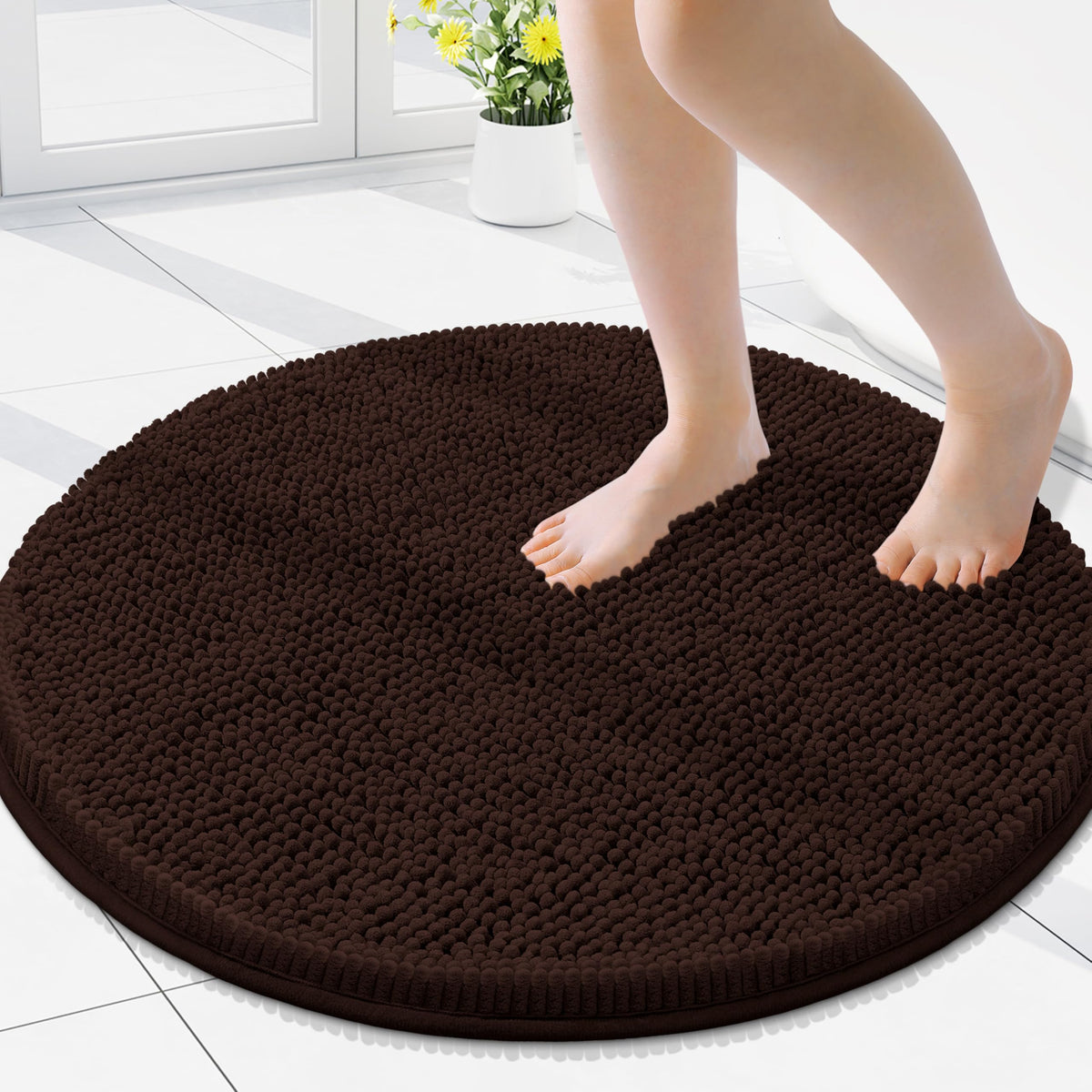 Smiry Bathroom Rugs 30X20, Luxury Chenille Extra Soft Absorbent Bath Mat