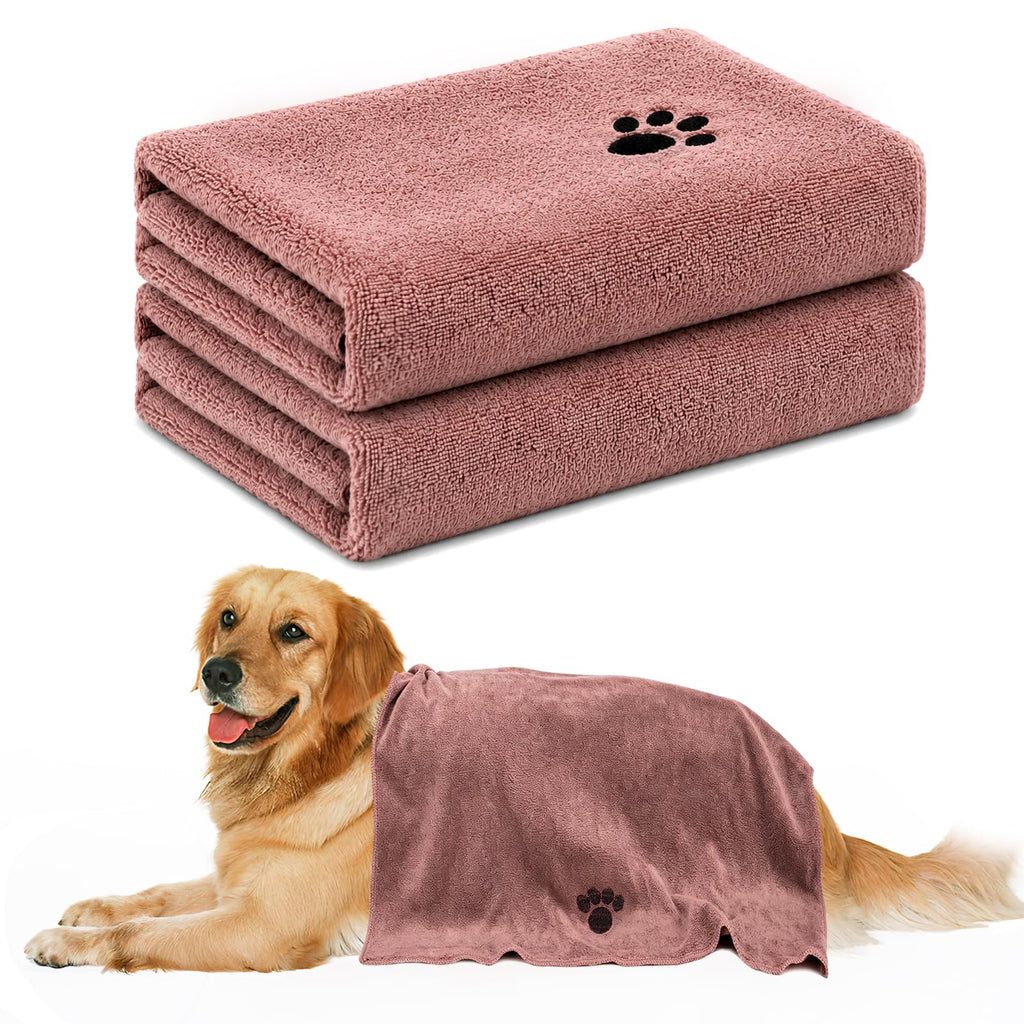 2 Pack Microfiber Dog Towels for Drying Dogs, Large Size 40'' X 23.6''