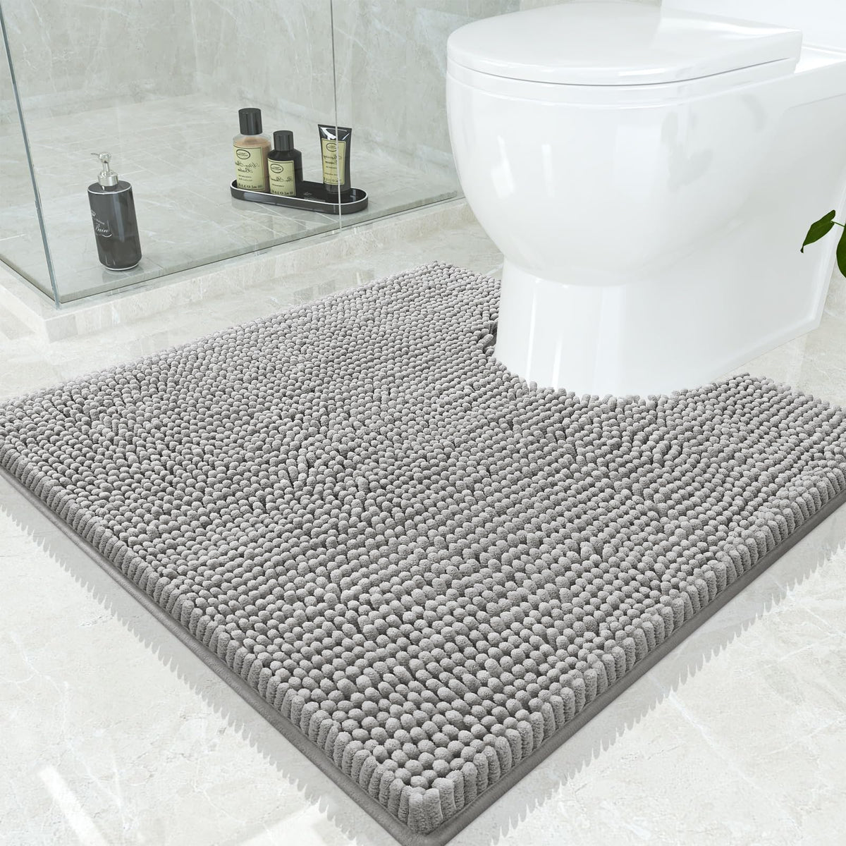 Smiry Bathroom Rugs 30X20, Luxury Chenille Extra Soft Absorbent Bath Mat