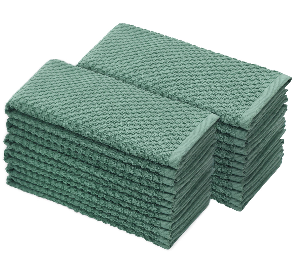 COTTON CRAFT Amazing Kitchen Towel - 12 Pack 100% Cotton Waffle Terry Towel