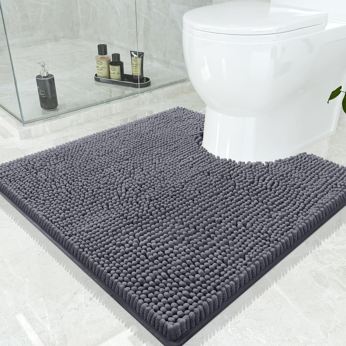 Smiry Bathroom Rugs 30X20, Luxury Chenille Extra Soft Absorbent Bath Mat