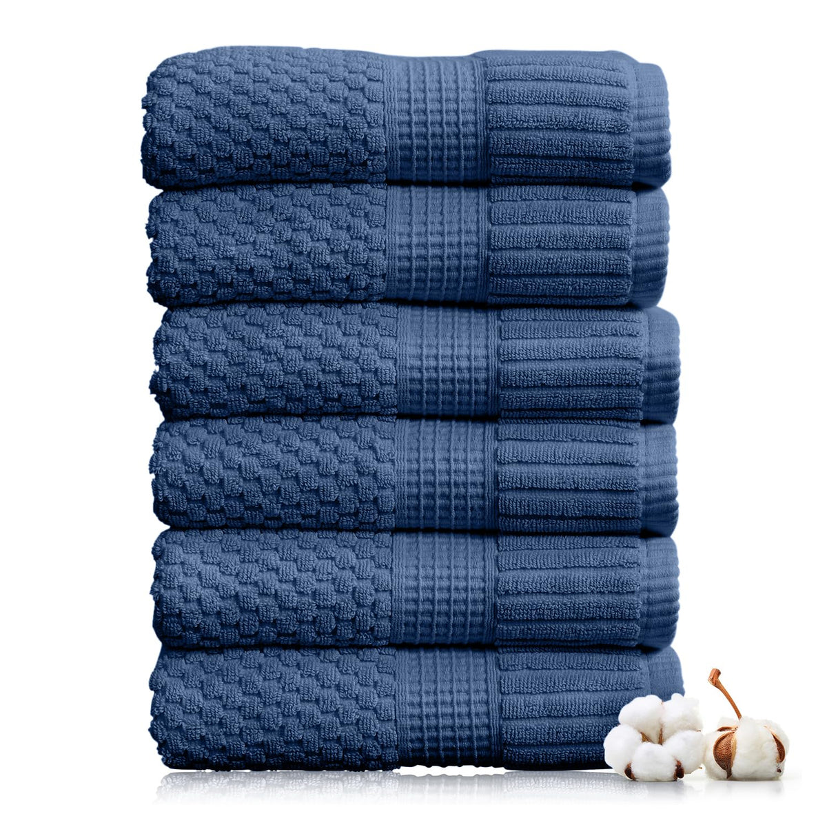 NY Loft 100% Cotton 6-Piece Bath Towel Set | Pink | Oeko-TEX | Quick-Dry