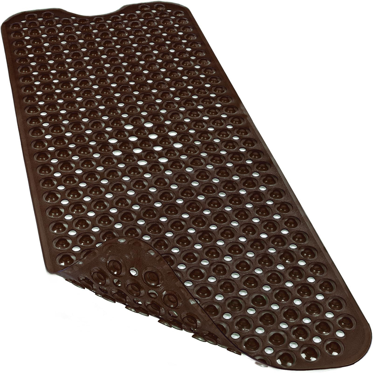 Bathtub and Shower Mats, 40x16 Inch Extra Large Non Slip Soft Bath Tub Mat with Suction Cups and Drain Holes for Bathroom Floor and Keep Tubs Clean, Machine Washable, Black