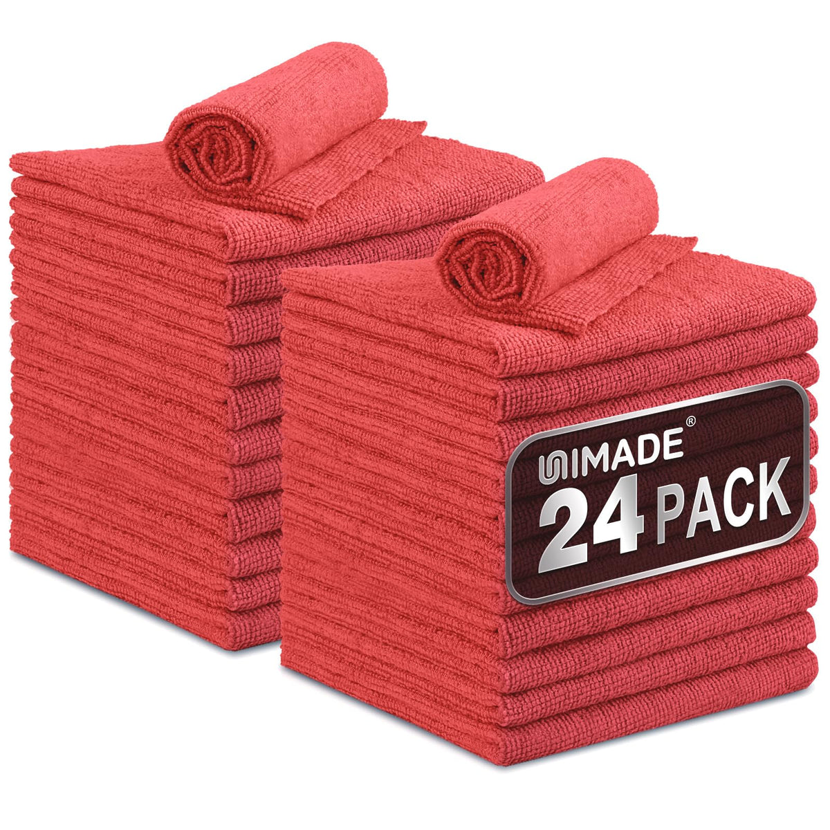 UNIMADE Shop Towels, 100 Pack Commercial Grade Work Rags Microfiber Towel