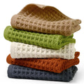 Jacquotha Waffle Hand Towels 2-Piece (Mist White) – Cotton, Quick Dry, Lint Free, 13” x 29”