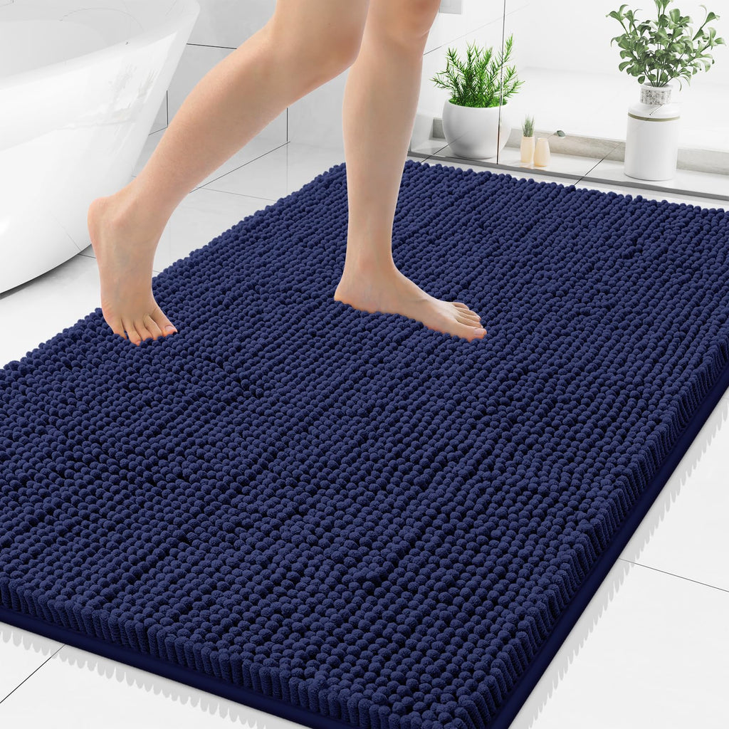 Smiry Bathroom Rugs 30X20, Luxury Chenille Extra Soft Absorbent Bath Mat