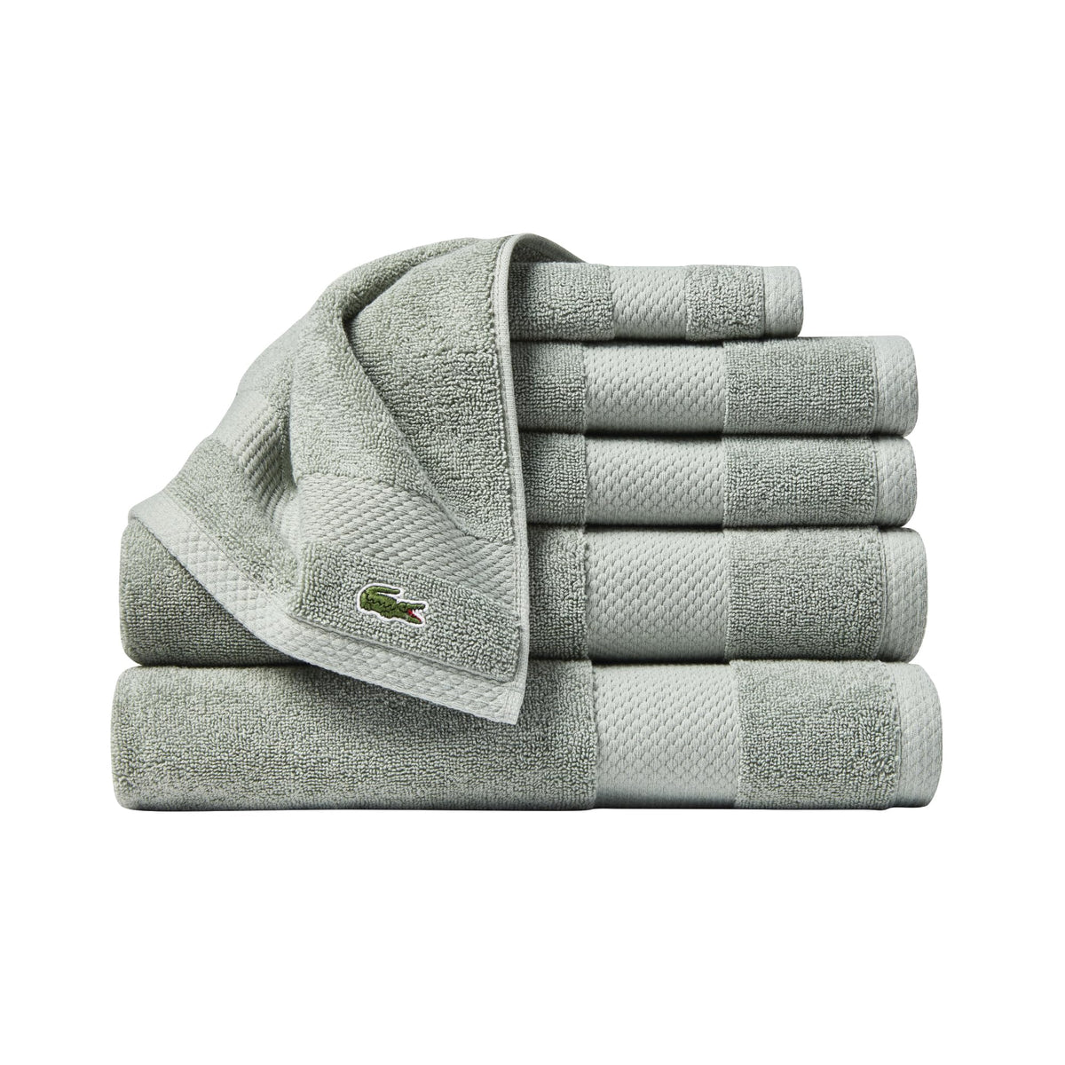 Lacoste Heritage 100% Supima Cotton Bath Towel 30" x 54", Micro Chip