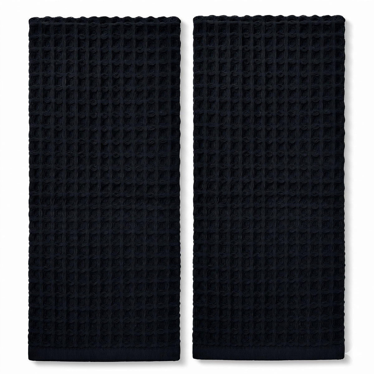 Jacquotha Waffle Hand Towels 2-Piece (Mist White) – Cotton, Quick Dry, Lint Free, 13” x 29”