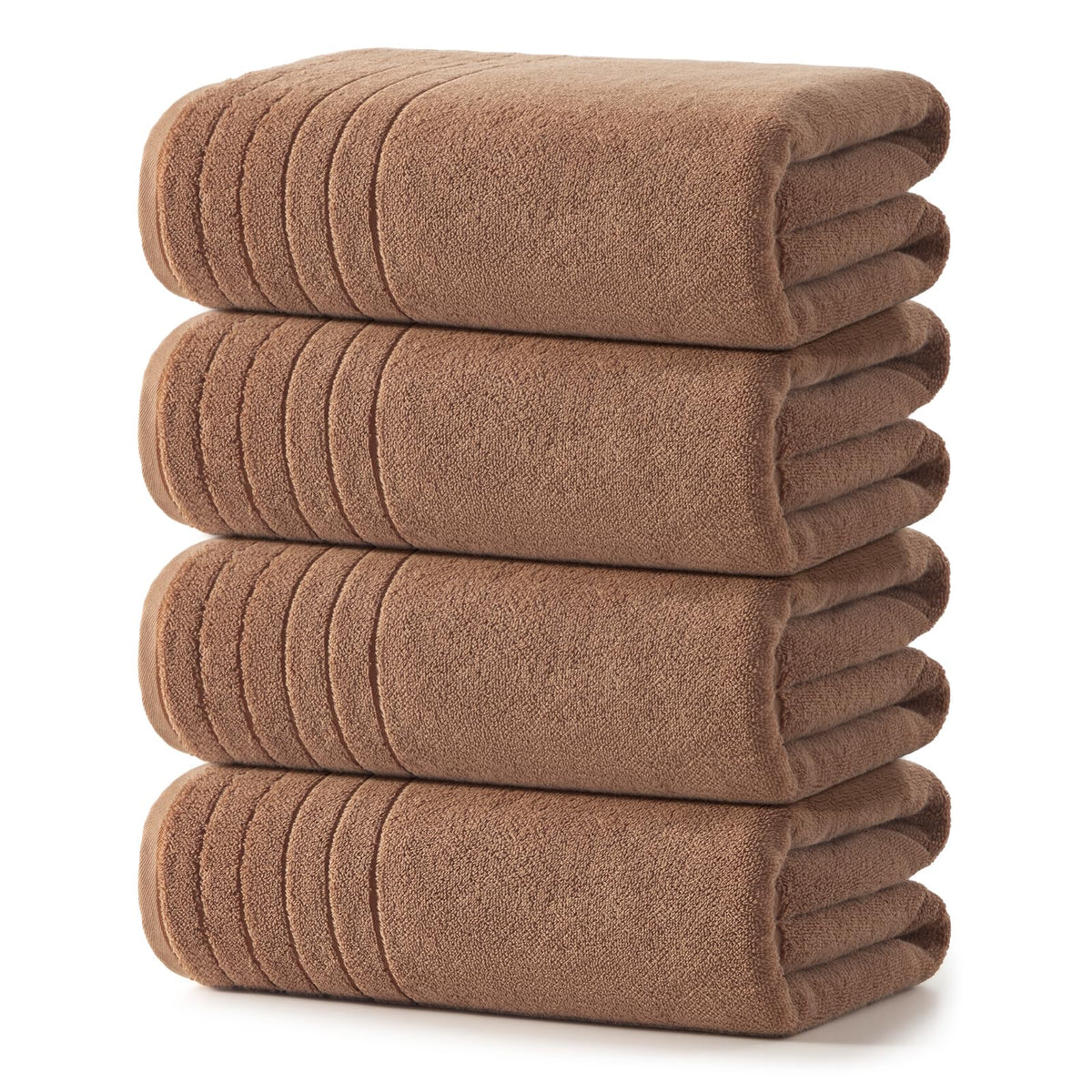 REDKISS 2 Pack Extra Large 35x70 Inch Cotton Bath Towels, Light Gray