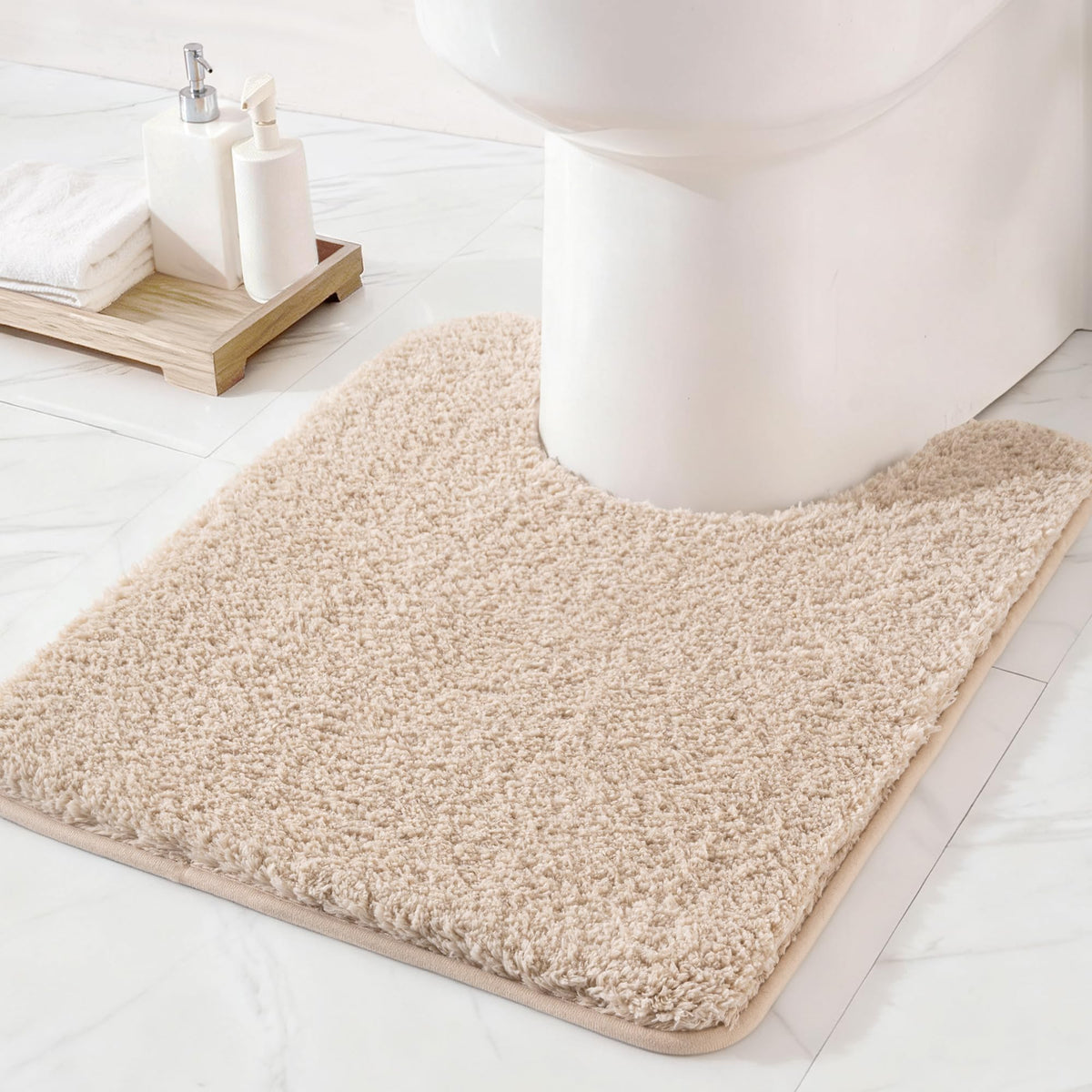 Exclusivo Mezcla Bathroom Rugs Mats 17x24, Navy Blue