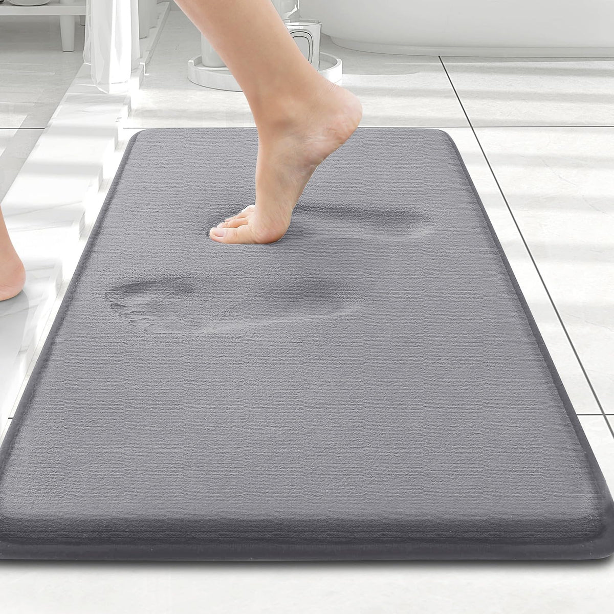 Smiry Memory Foam Bath Mat 30x20, Extra Soft and Absorbent Bathroom Rugs