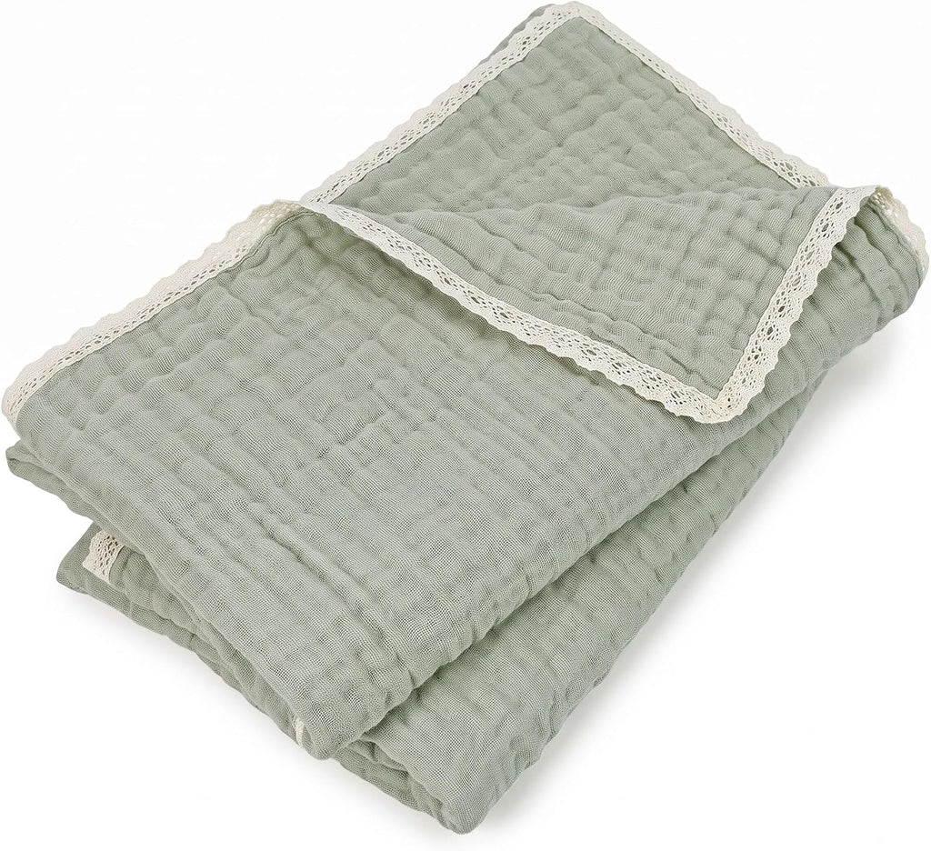 Lightweight Cotton Bath Towels, 2 Pack Quick Dry Muslin Towels for Adults