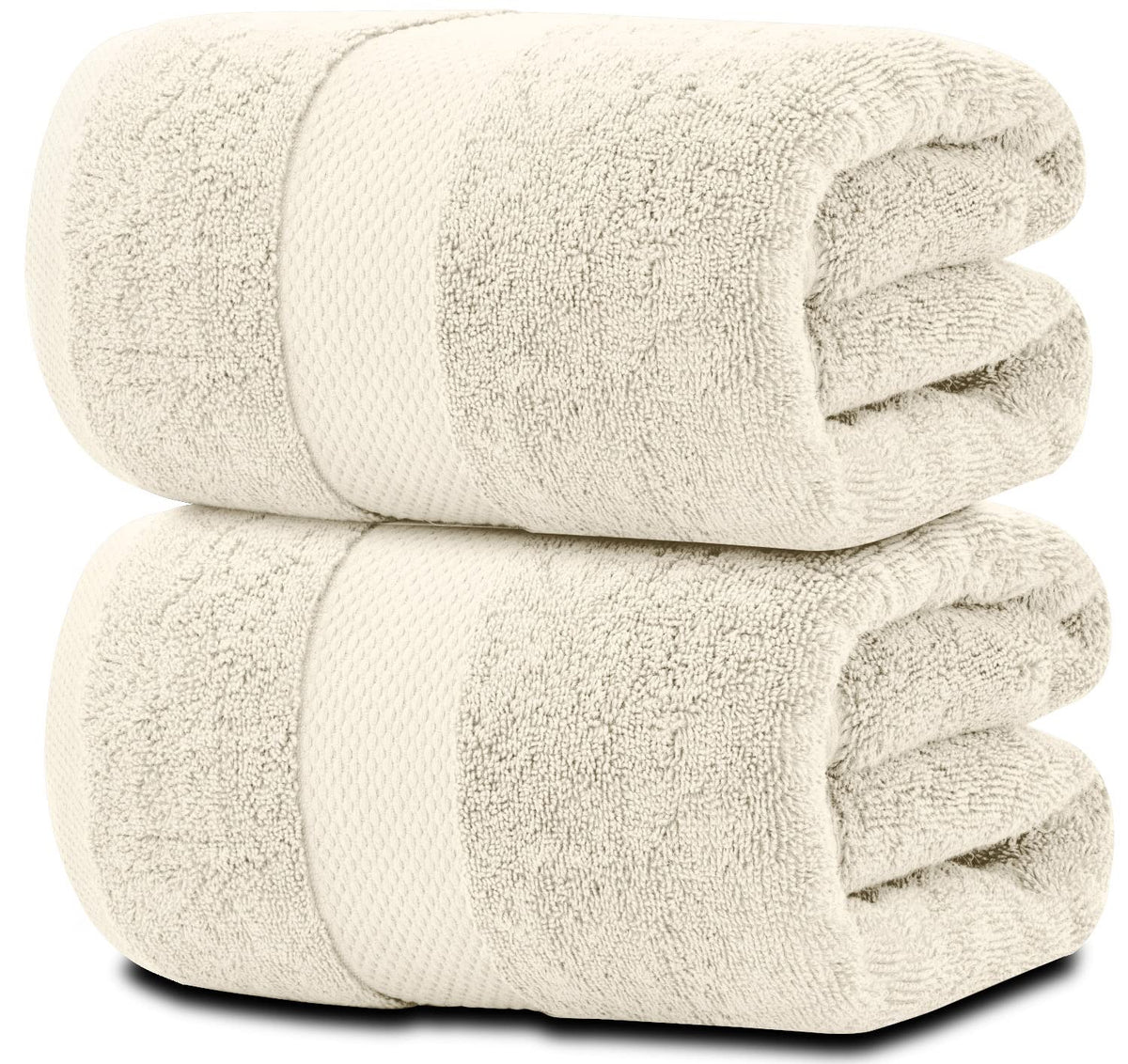 White Classic Luxury Bath Sheets Towels for Adults Extra Large 35x70 Inch - 700 GSM Turkish Cotton, Highly Absorbent | Hotel Collection | 2 Pack