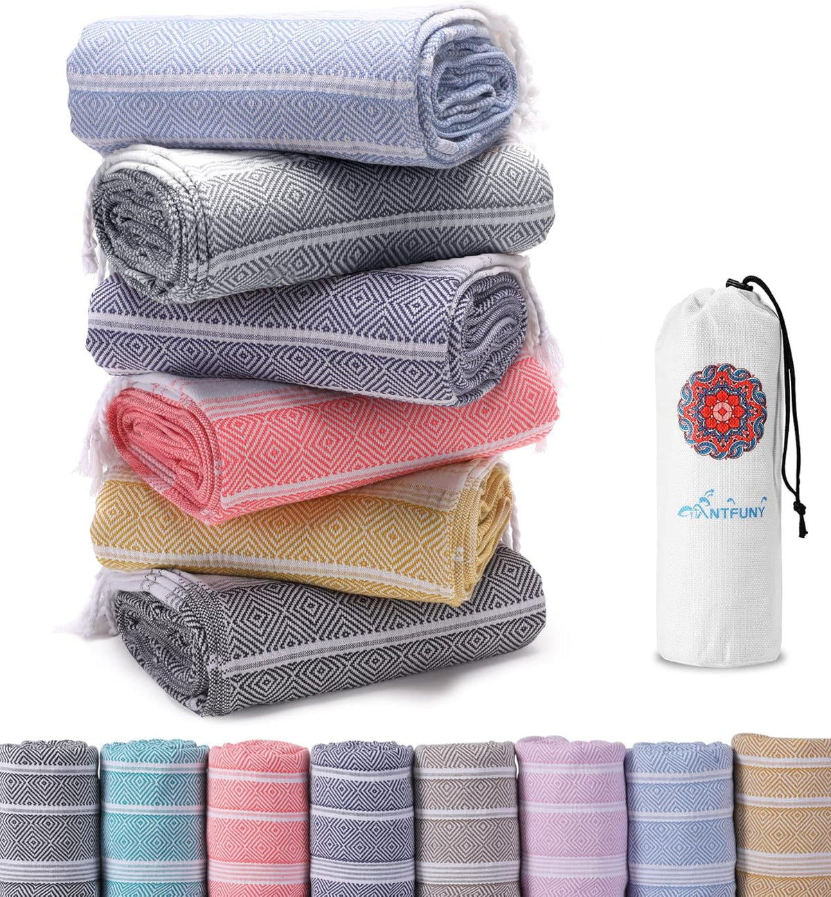 Turkish Beach Towels Vacation Essentials Quick Dry Sand Free Soft Absorbent Adult Oversized Bath Pool Swim Long Towel Lightweight Thin Fast Drying Over The Chair Towel Sand Repellent Anti Yellow