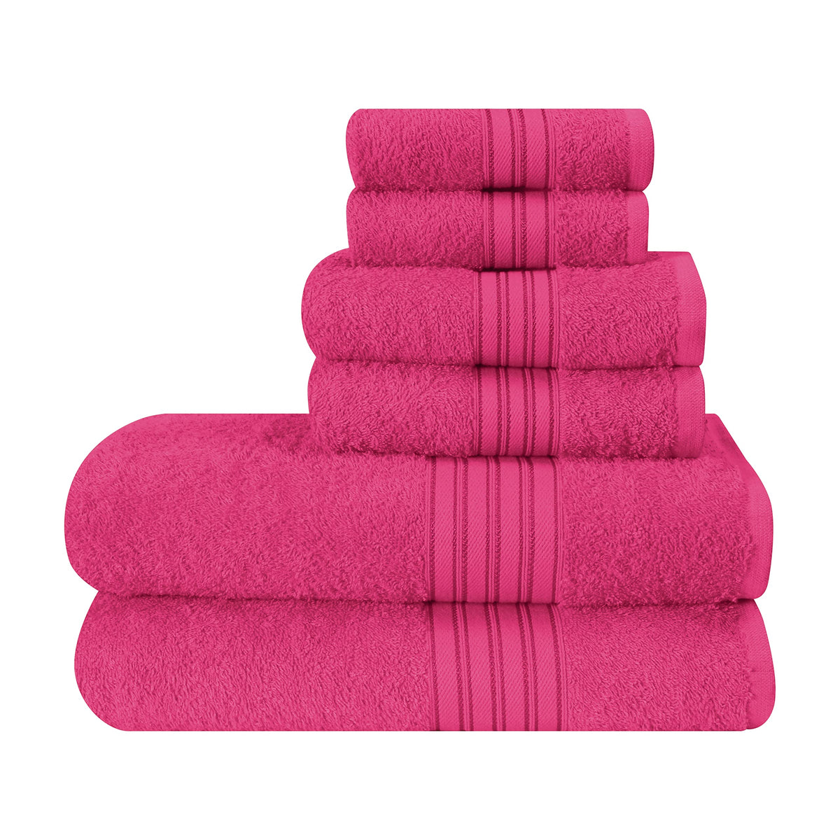 BOUTIQUO 100% Cotton 2 Pack Bath Towel Set 28x55, Eco-Friendly Large Bath Towels, Compact Quickdry Lightweight Soft & Highly Absorbent Bath Towel, Ideal for Everyday Gym Travel Camp Pool - Burgundy