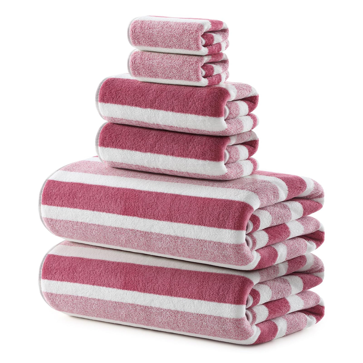 REDKISS 6-Piece Microfiber Bath Towel Set, Ultra Soft, Highly Absorbent & Quick Dry, 35x70 Inch Oversized, Taupe Towels for Bathroom, Spa, Gym, 2 Bath 2 Hand 2 Washcloths