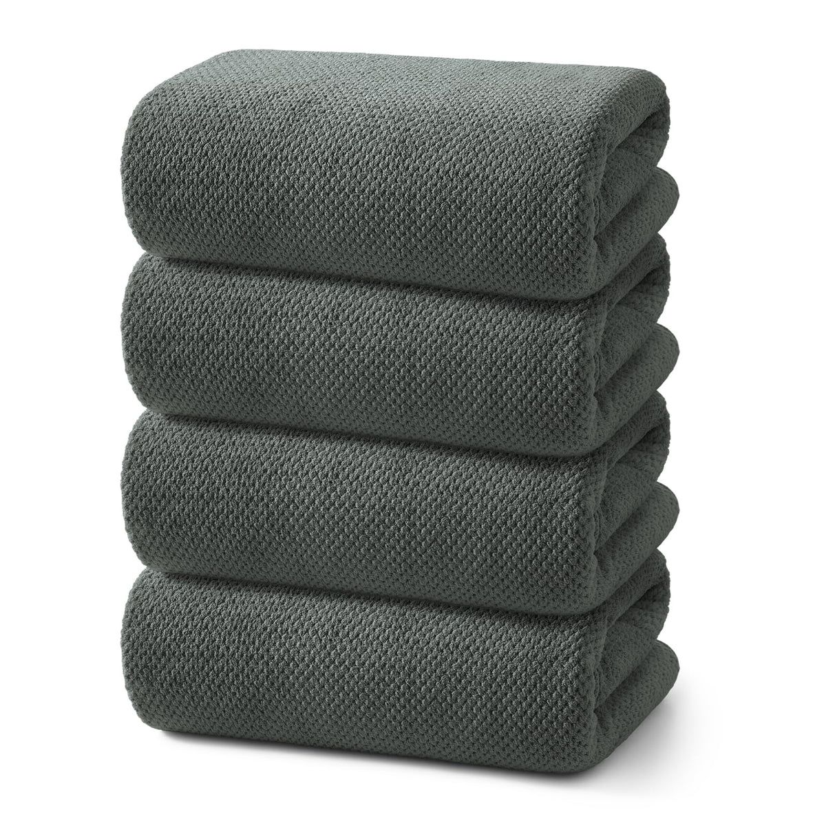 REDKISS 6-Piece Bath Towel Set - 2 Washcloths, 2 Hand Towels, 2 Bath Towels | Ultra-Fiber Coral Fleece, Super Absorbent, No Lint & No Fading | Perfect for Bathroom, Spa, Gym | Family & Adults-Camel