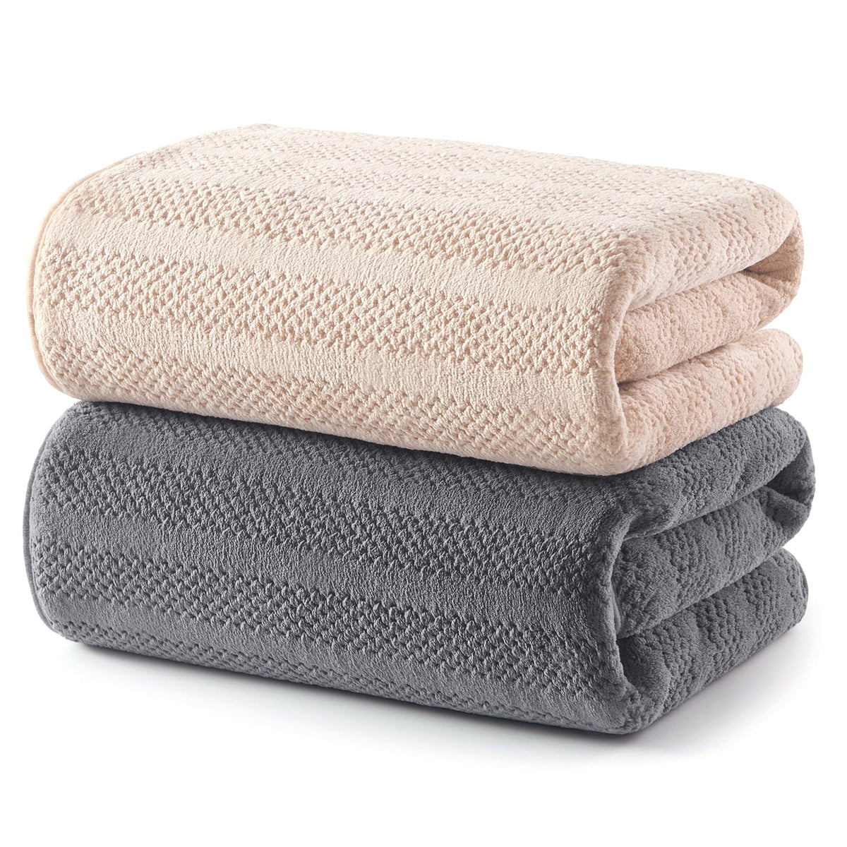 ecolook Microfiber Bath Towels Set of 4, 31 x 63 Inch Extra Large Bath Towel Set, Super Soft & Highly Absorbent, Quick Dry Lightweight Towels for Bathroom, Gym, Spa, Pool & Travel, Multicolor