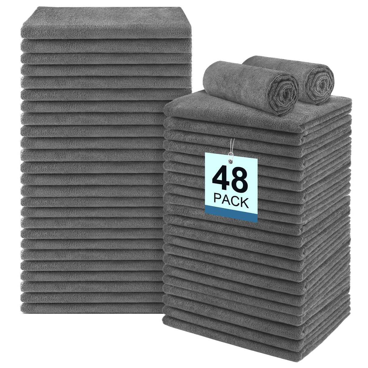UNIMADE 24 Pack Gym Towels Set - Highly Absorbent Microfiber Salon Towels