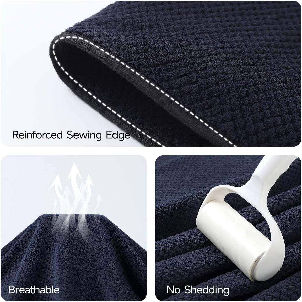 REDKISS Pack of 1 Jumbo Bath Sheet, 40 x 80 Inches Microfiber Oversized Bath Towel for Bathroom, Extra Large & Lightweight, Quick-Dry, Super Soft & Highly Absorbent, Perfect to Wrap Yourself In, Black