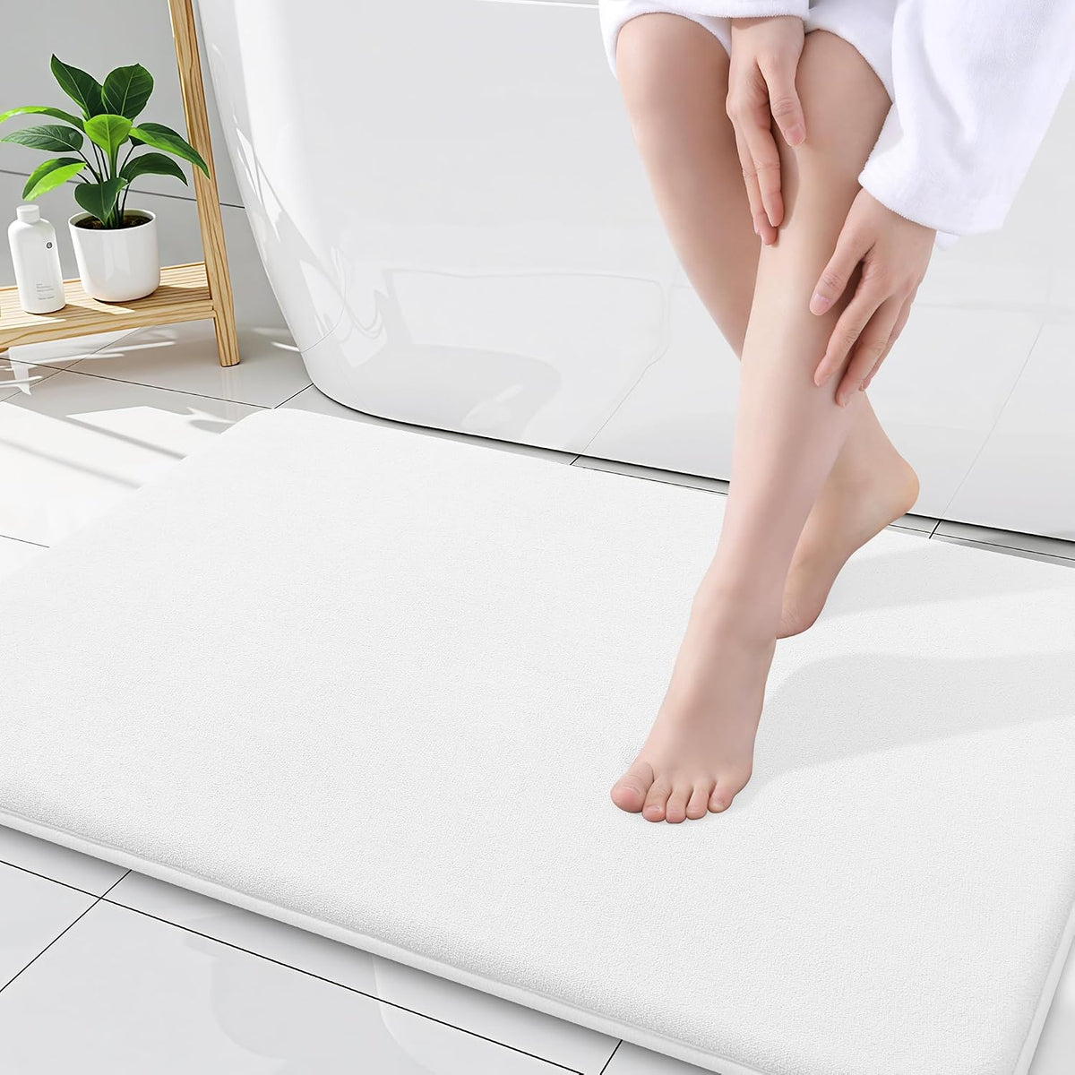 Smiry Memory Foam Bath Mat 30x20, Extra Soft and Absorbent Bathroom Rugs