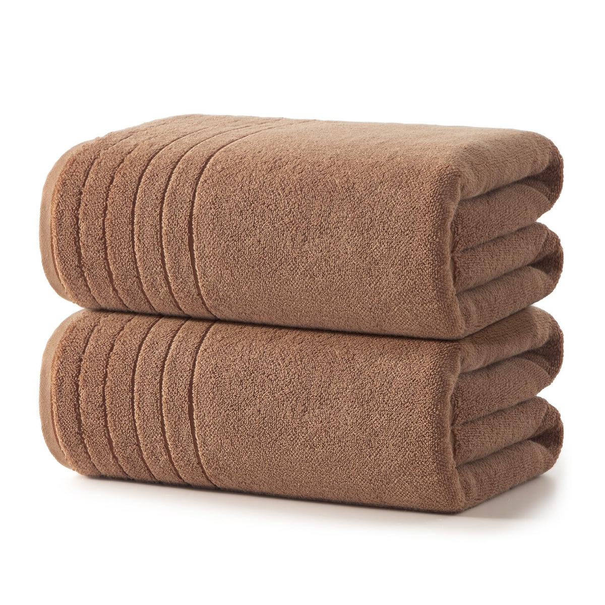 REDKISS 2 Pack Extra Large 35x70 Inch Cotton Bath Towels, Light Gray