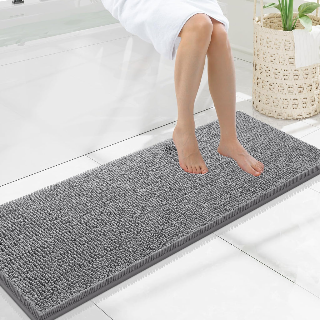 Smiry Bathroom Rugs 30X20, Luxury Chenille Extra Soft Absorbent Bath Mat