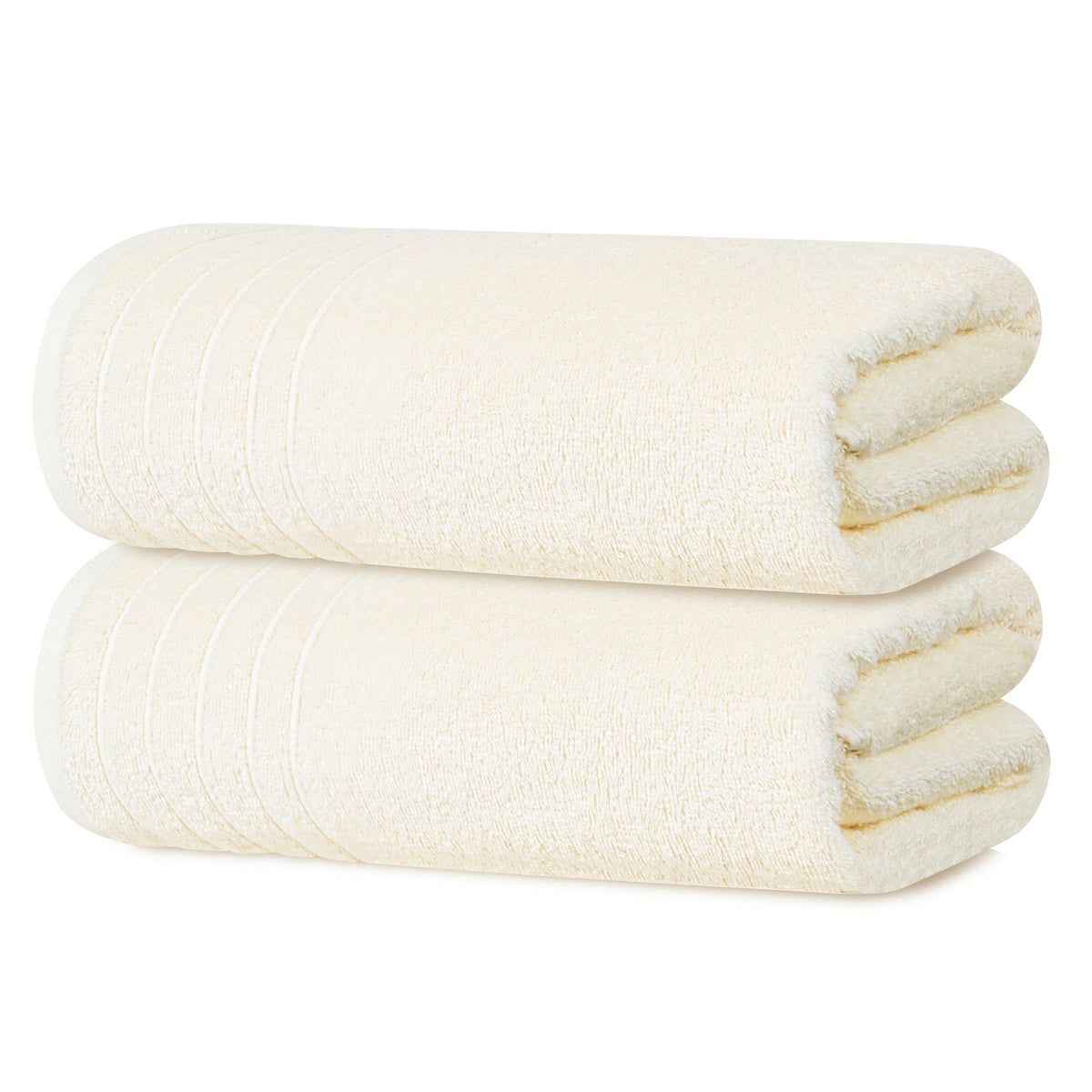 Tens Towels 2 Piece Extra Large Bath Sheets 35 x 70 Inches, Beige
