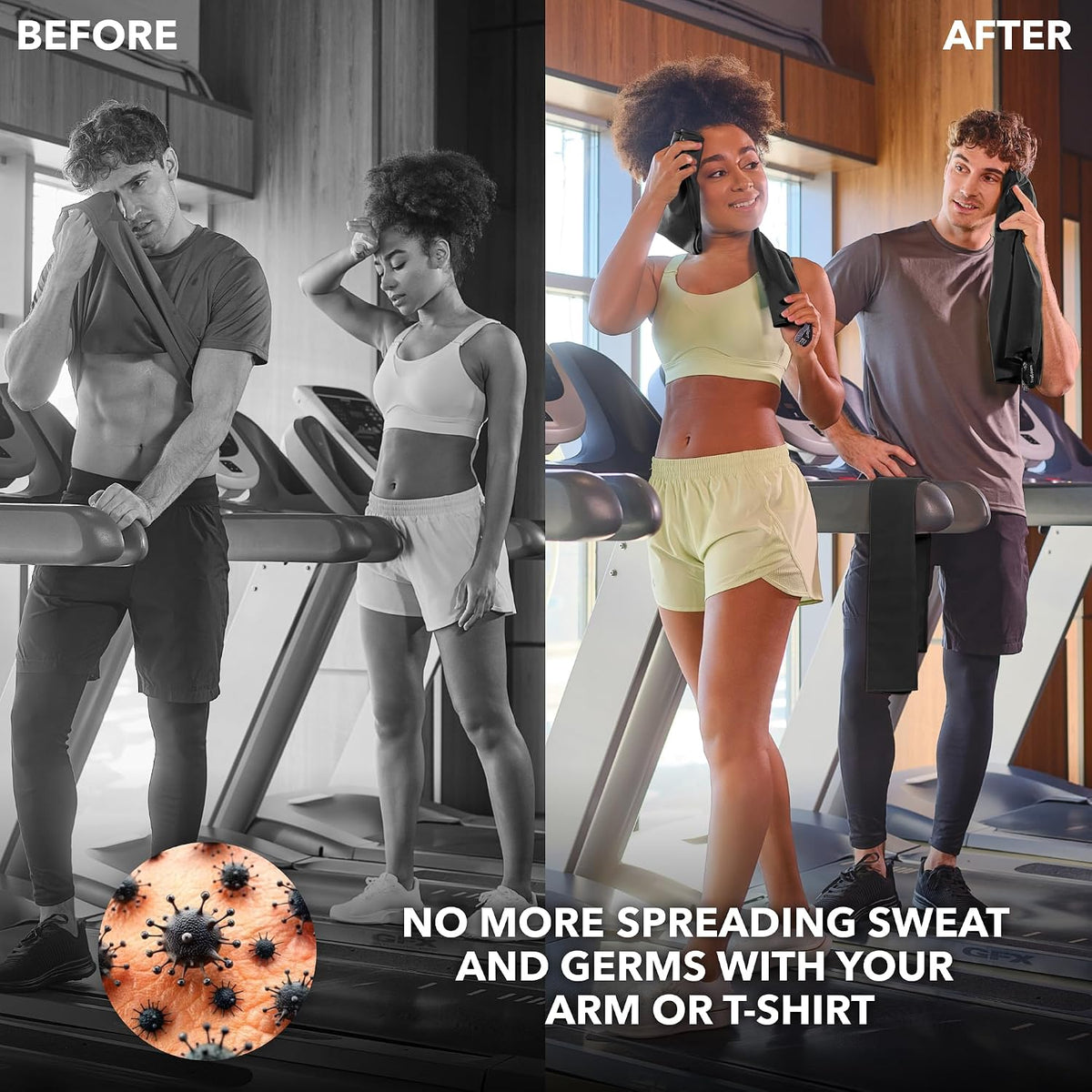 Trailoom Microfiber Gym Towels, Quick Dry, Highly Absorbing, Odor-Free