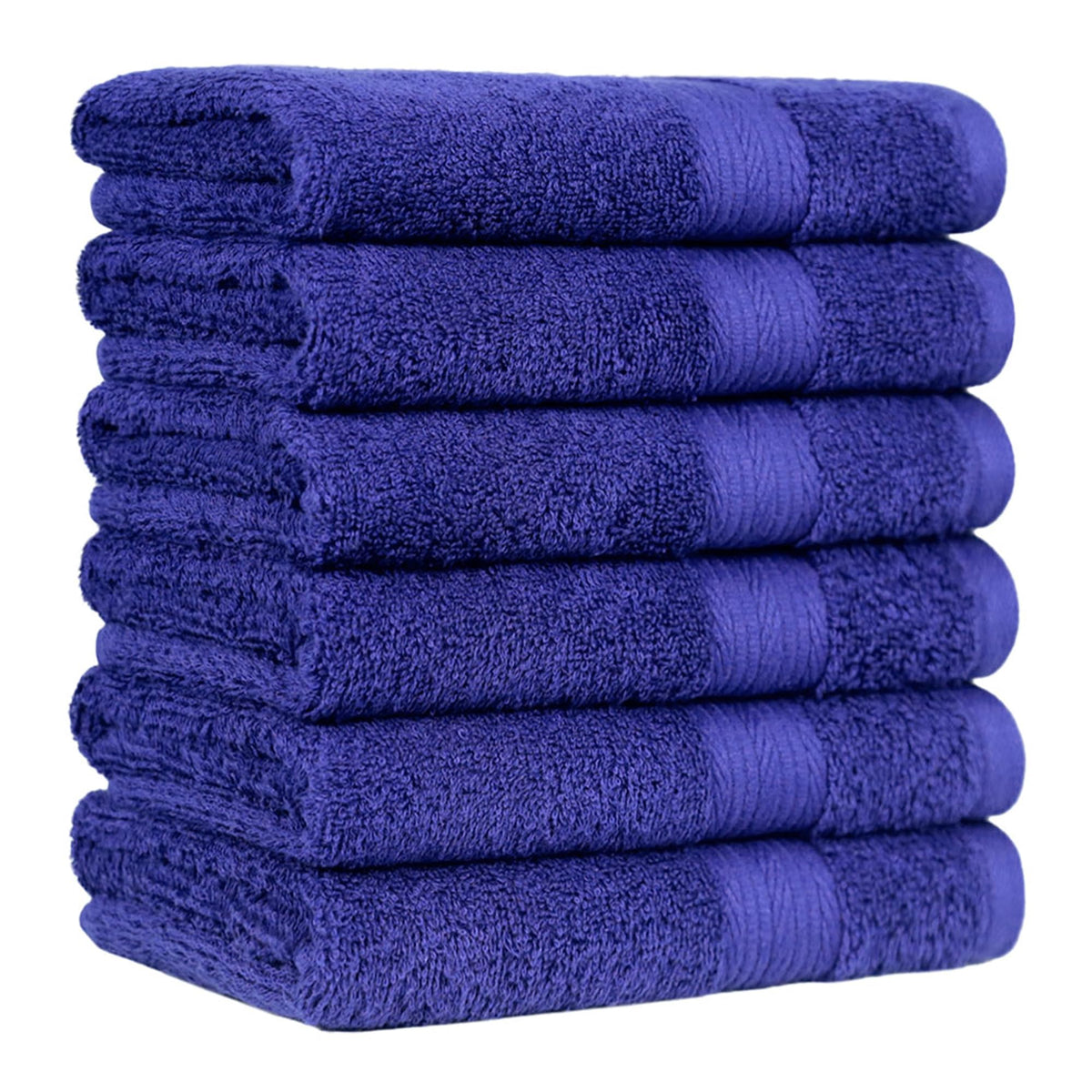 Amazon Basics 6-Piece Oversized Fade-Resistant Towel Set, 100% Cotton, Highly Absorbent, Soft, Teal, 2 Bath Towels, 2 Hand Towels, 2 Washcloths