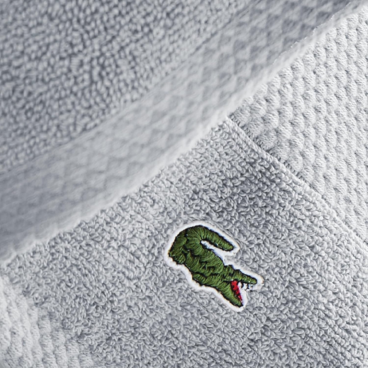 Lacoste Heritage 100% Supima Cotton Bath Towel 30" x 54", Micro Chip