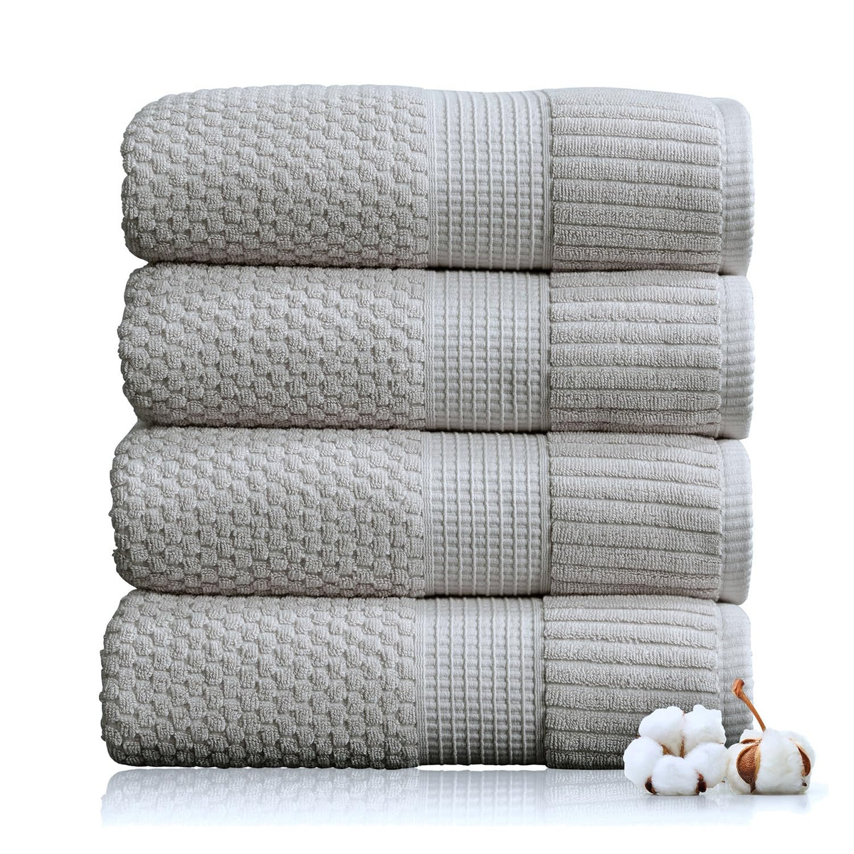 NY Loft 100% Cotton 6-Piece Bath Towel Set | Pink | Oeko-TEX | Quick-Dry