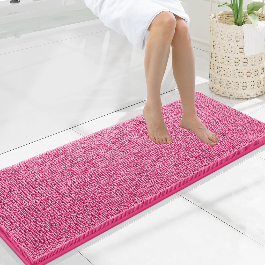 Smiry Bathroom Rugs 30X20, Luxury Chenille Extra Soft Absorbent Bath Mat