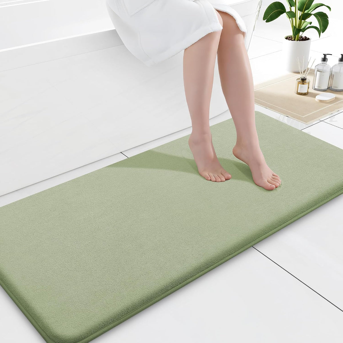 Smiry Memory Foam Bath Mat 30x20, Extra Soft and Absorbent Bathroom Rugs