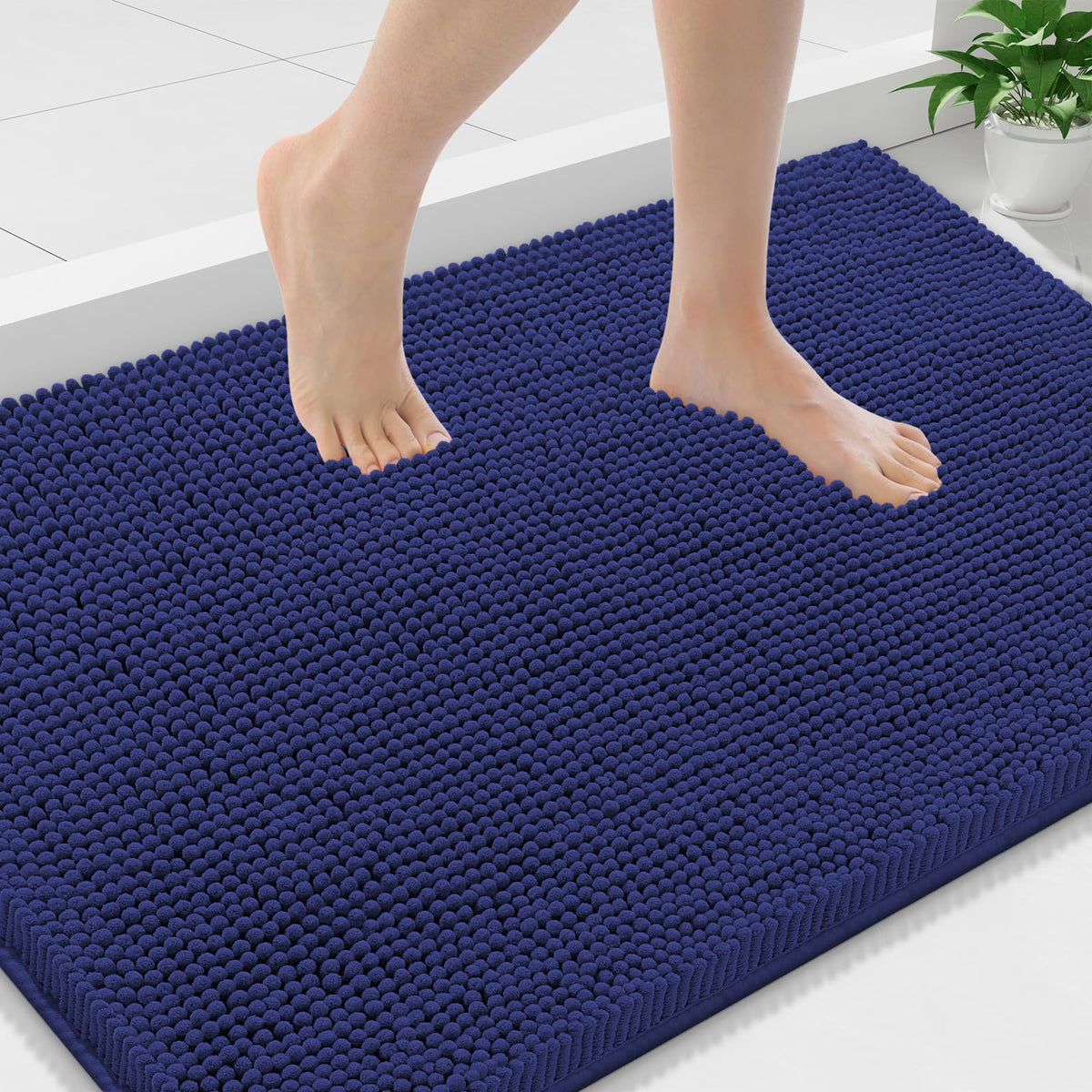 Smiry Bathroom Rugs 30X20, Luxury Chenille Extra Soft Absorbent Bath Mat