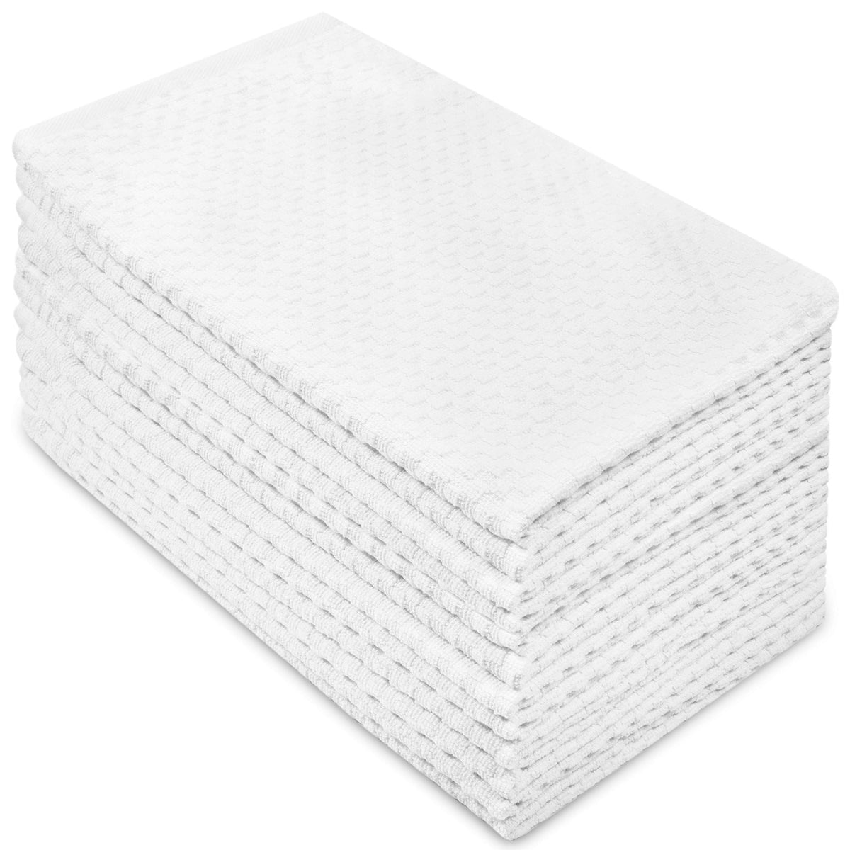 COTTON CRAFT Amazing Kitchen Towel - 12 Pack 100% Cotton Waffle Terry Towel