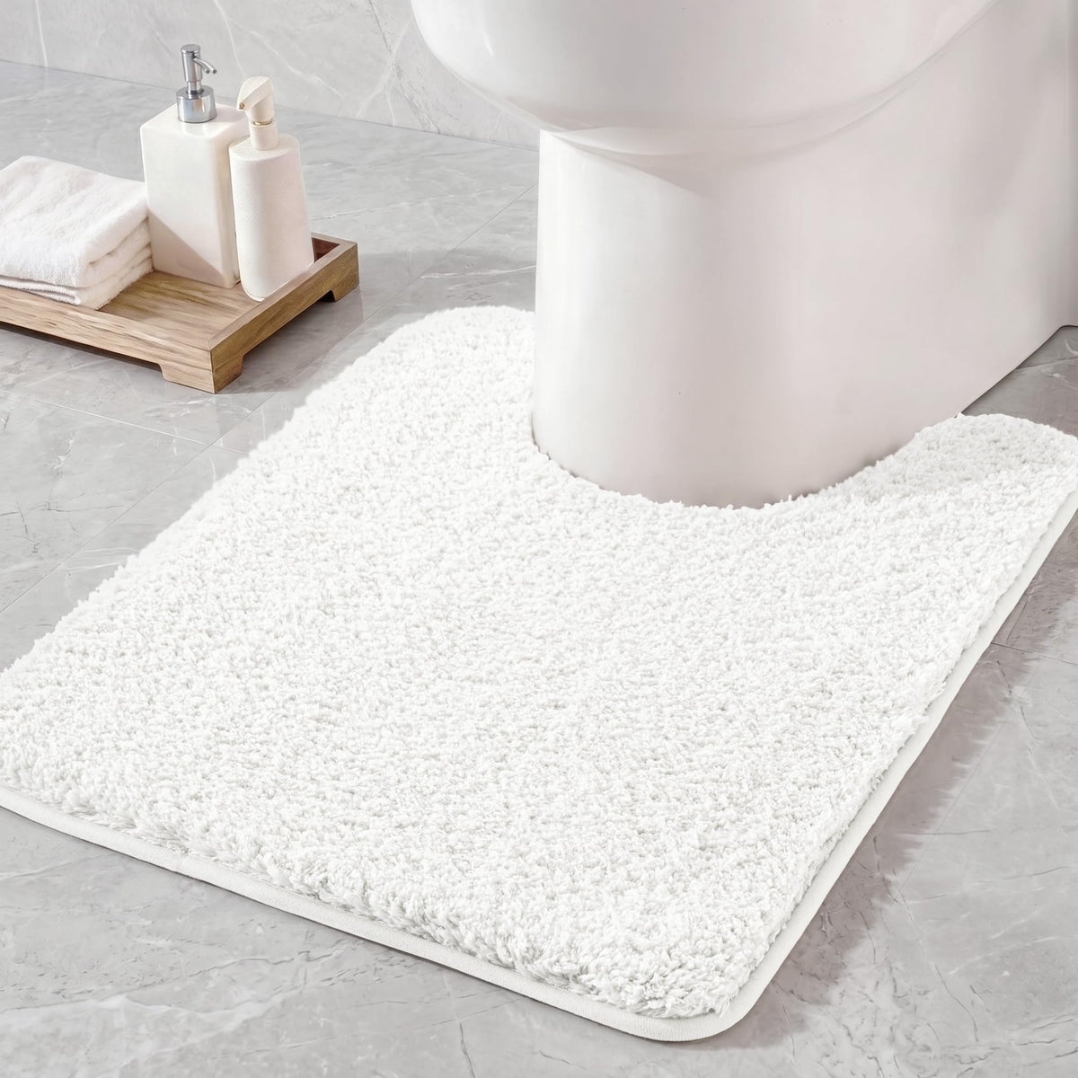 Exclusivo Mezcla Bathroom Rugs Mats 17x24, Navy Blue