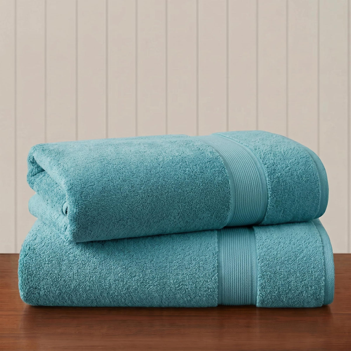 Madison Park 800GSM 100% Cotton Bathroom Bath Towel Set of 8, Light Blue