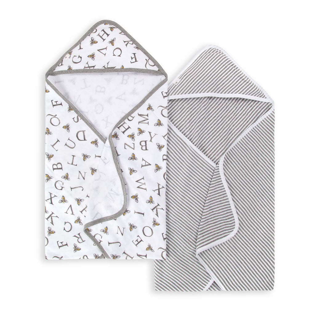 Burt's Bees Baby Infant Hooded Towels, Unisex Bath Essentials, 2-Pack