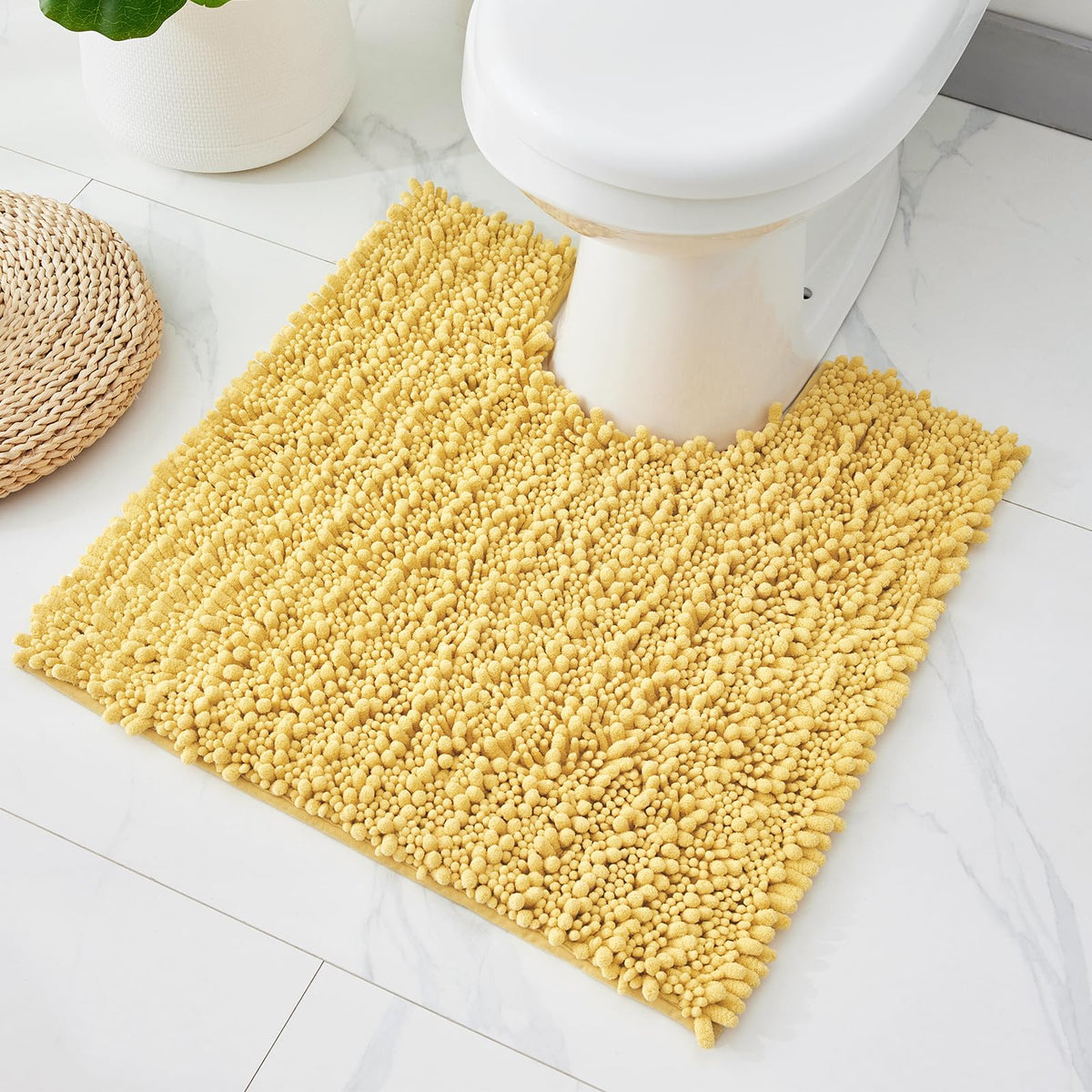ILANGO Bathroom Rugs Dark Grey 32x20,Extra Soft Absorbent Chenille Bath Rugs,Thick Non-Slip Shaggy Bath Mat,Machine Washable Quick Dry Bath Mats for Bathroom Floor, Tub, Shower Accessories