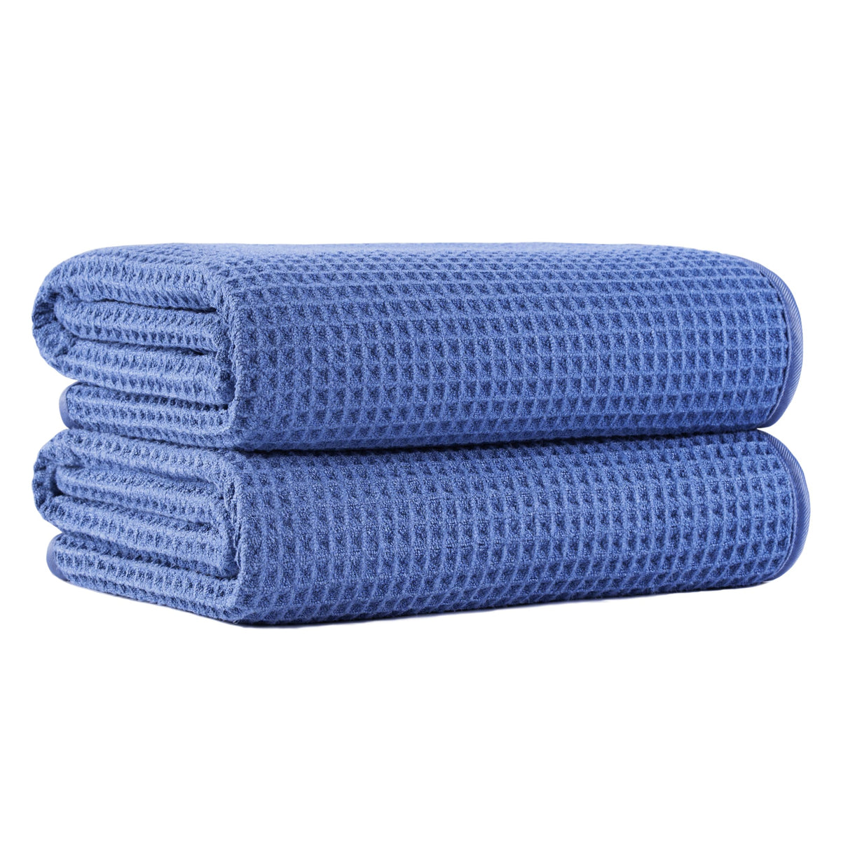 MICROFI New Microfiber Waffle Bath Towels, 2 Pieces, Oversized, Soft, Absorbent, Fast Drying, Lint Free 430 GSM (30''x60''/76cm x 152cm)