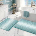 BSICPRO Bathroom Rugs Sets 2 Piece, Non Slip Boho Bath Mats, Beige