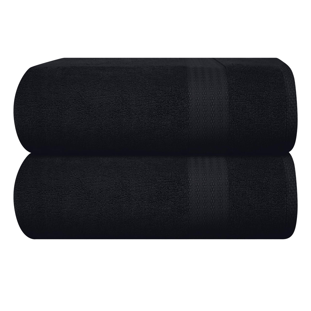 GLAMBURG Ultra Soft 8-Piece Towel Set - 100% Pure Ringspun Cotton, Contains 2 Oversized Bath Towels 27x54, 2 Hand Towels 16x28, 4 Wash Cloths 13x13 - Ideal for Everyday use, Hotel & Spa - Navy Blue